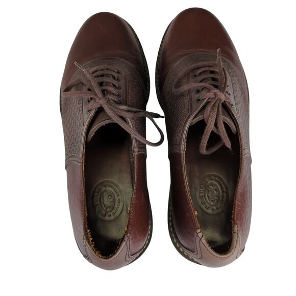 HS Trask Saddle Leather Oxfords Two-tone H4065248 Men's Size 8 Casual Dress Shoe - Picture 6 of 8